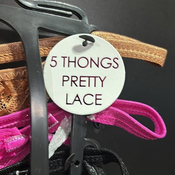 Daisy Fuentes 5 Pack Pretty Lace & Mesh Thong/Panties, Sexy Stretch Comfort - Picture 6 of 8